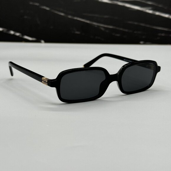NEW MIU MIU SQUARE BLACK WOMEN SUNGLASSES MU11ZS 16K5S0 MIU MIU MU11ZSF - Picture 10 of 13